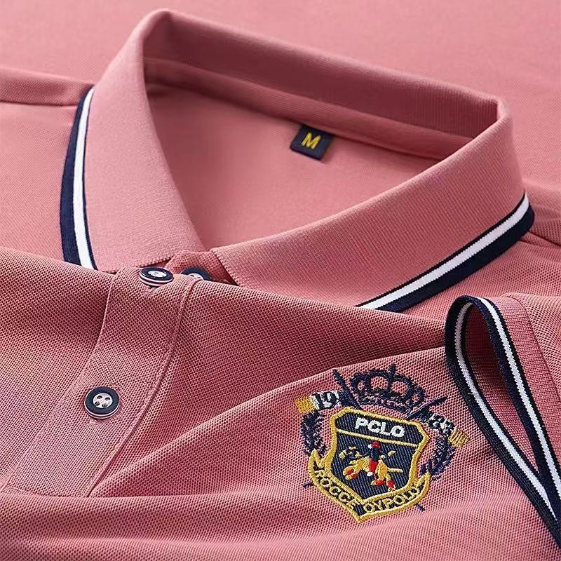 Nueva camisa polo bordada de manga corta para hombre, informal de negocios gallery