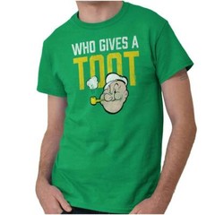 Vintage Cartoon Popeye Attitude Character Womens or Mens Crewneck T Shirt Tee