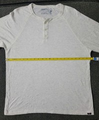 Faherty Cloud Cotton Henley Shirt Heathered Beige Pullover Men’s XL