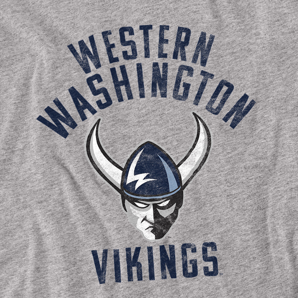 Western Washington University Adult T-Shirt Vikings Logo,Athletic Heather, S-5XL gallery
