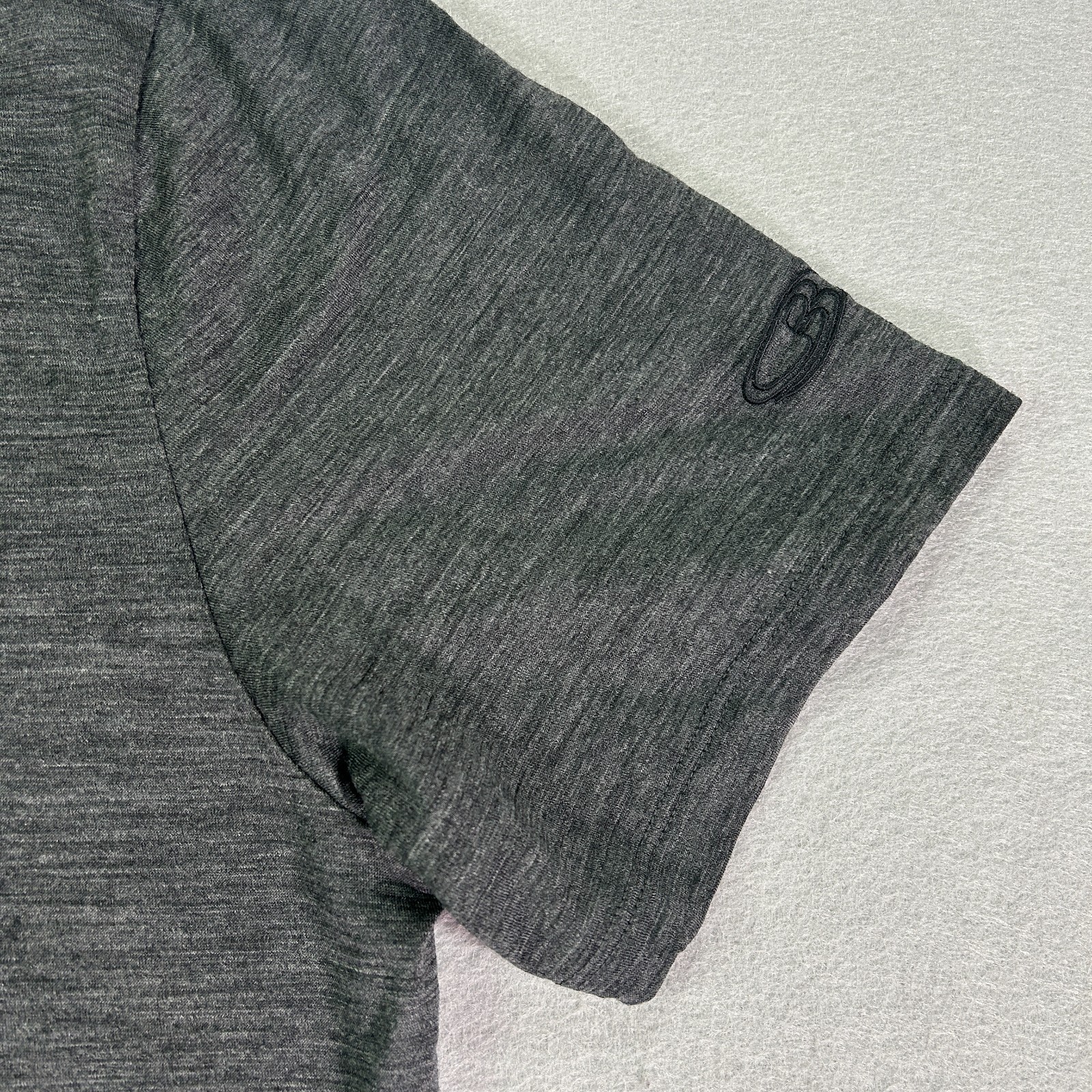 Icebreaker Merino Wool Blend T-shirt Men's Medium Grey Short Sleeve Crew Graphic gallery