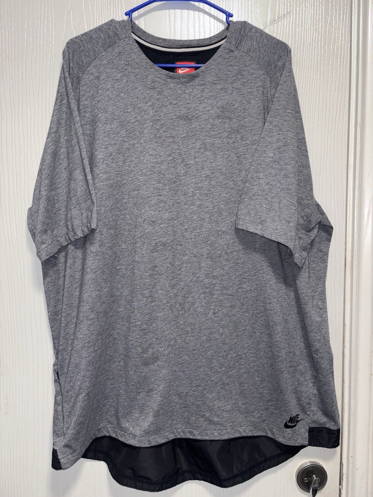 Nike Sportswear Bonded T-Shirt Mens XL Heather Gray Black Short Sleeve gallery