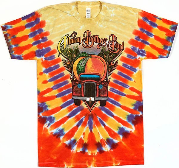 Not Fade Away Allman Brothers Peach on Tour Tie Dye Shirt