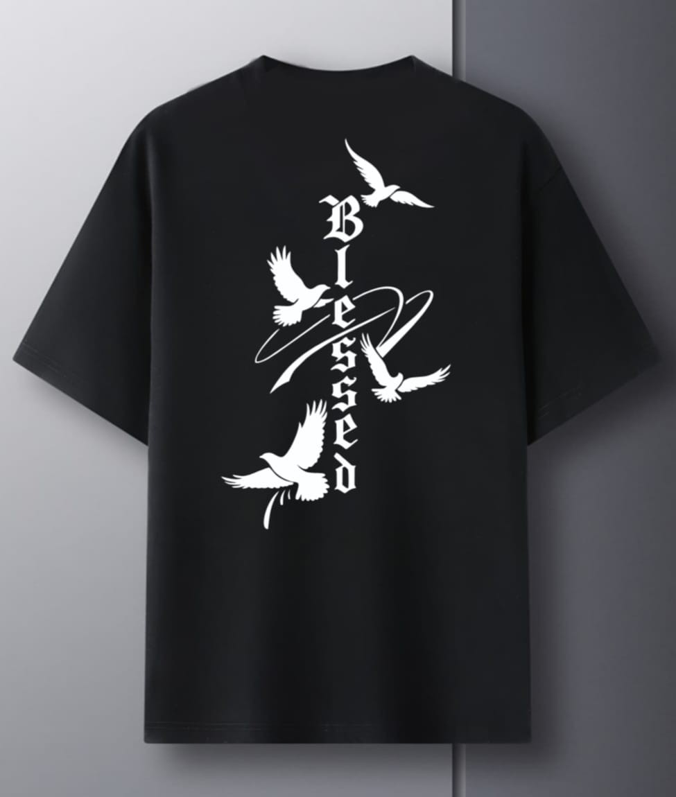Sebashley Blessed T-shirt 100% Thick Cotton in Various Sizes High Quality gallery