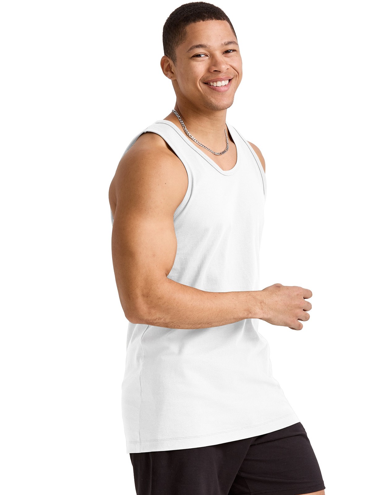 Hanes Essentials Men's Cotton Tank Top, 3-Pack gallery