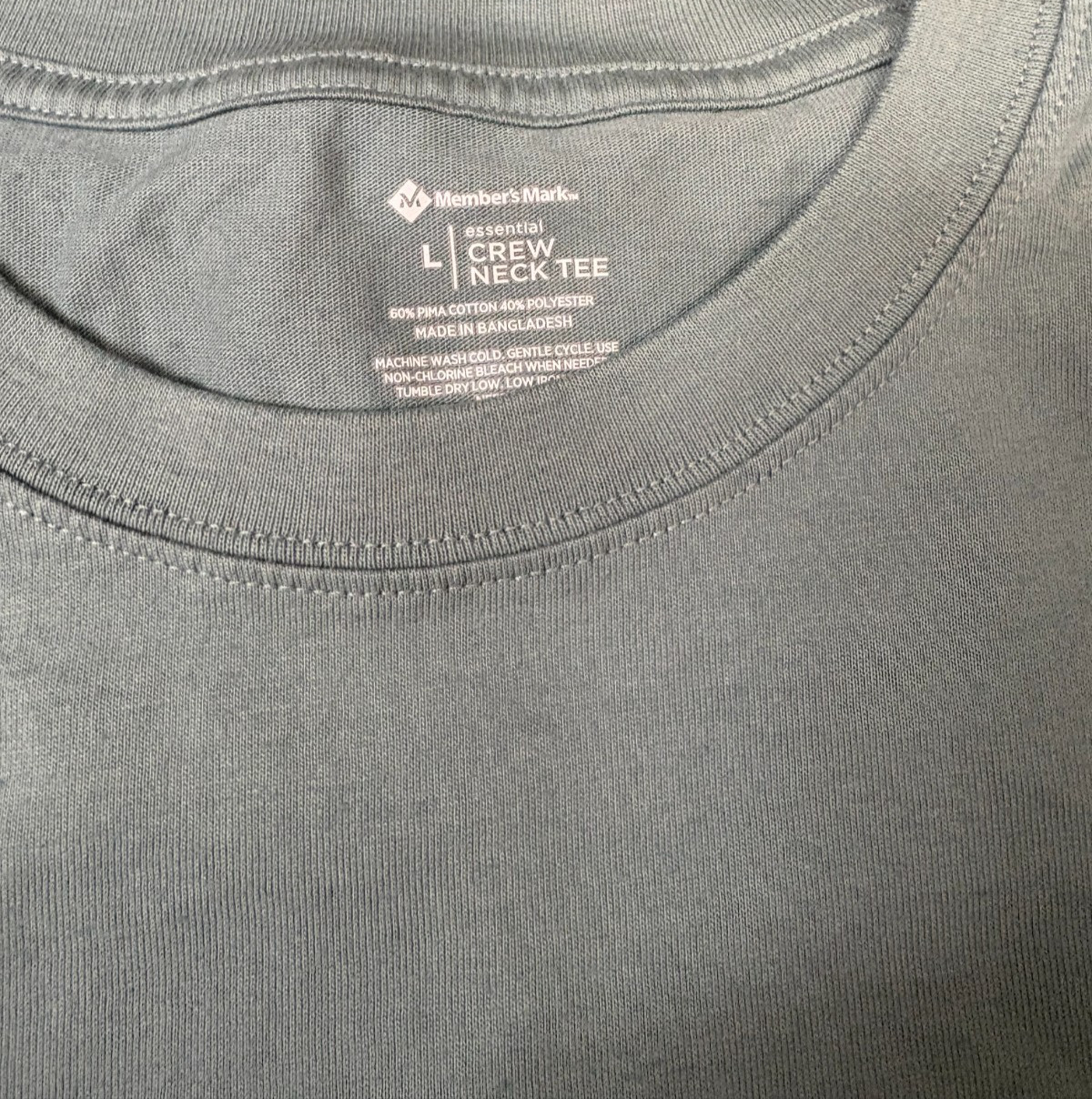 Men's Member's Mark T-Shirt Size L Cotton Blend Crew Neck Short Sleeve Green gallery