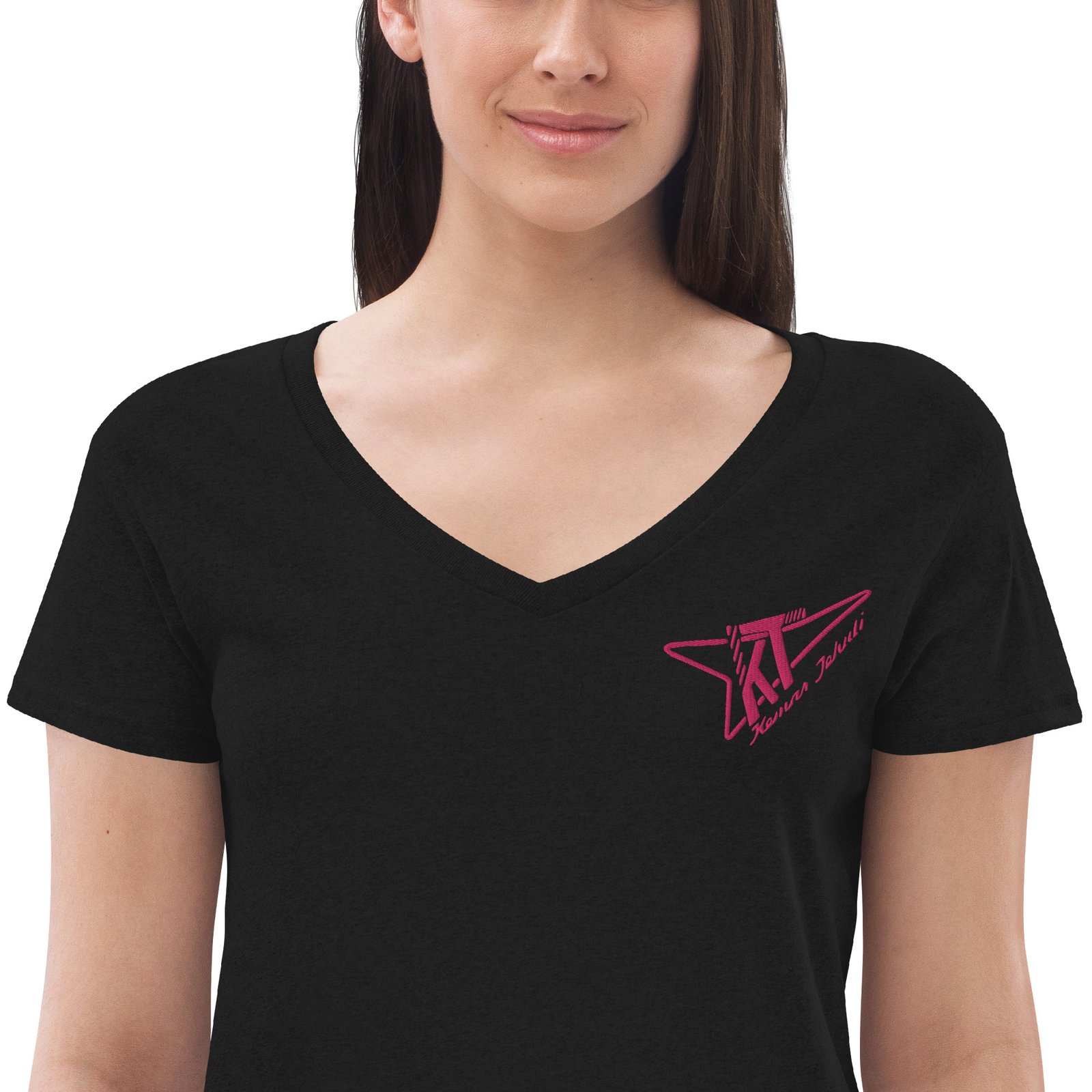 Women’s recycled v-neck t-shirt gallery