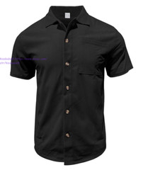 Men 2 Pieces Casual Button UP Shirt+ Shorts Set Summer Short sleeve Outfits Sets