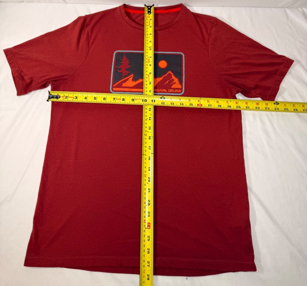 Pearl Izumi Men's Mesa T-Shirt Large Mountain Red Maroon Cycling Performance gallery