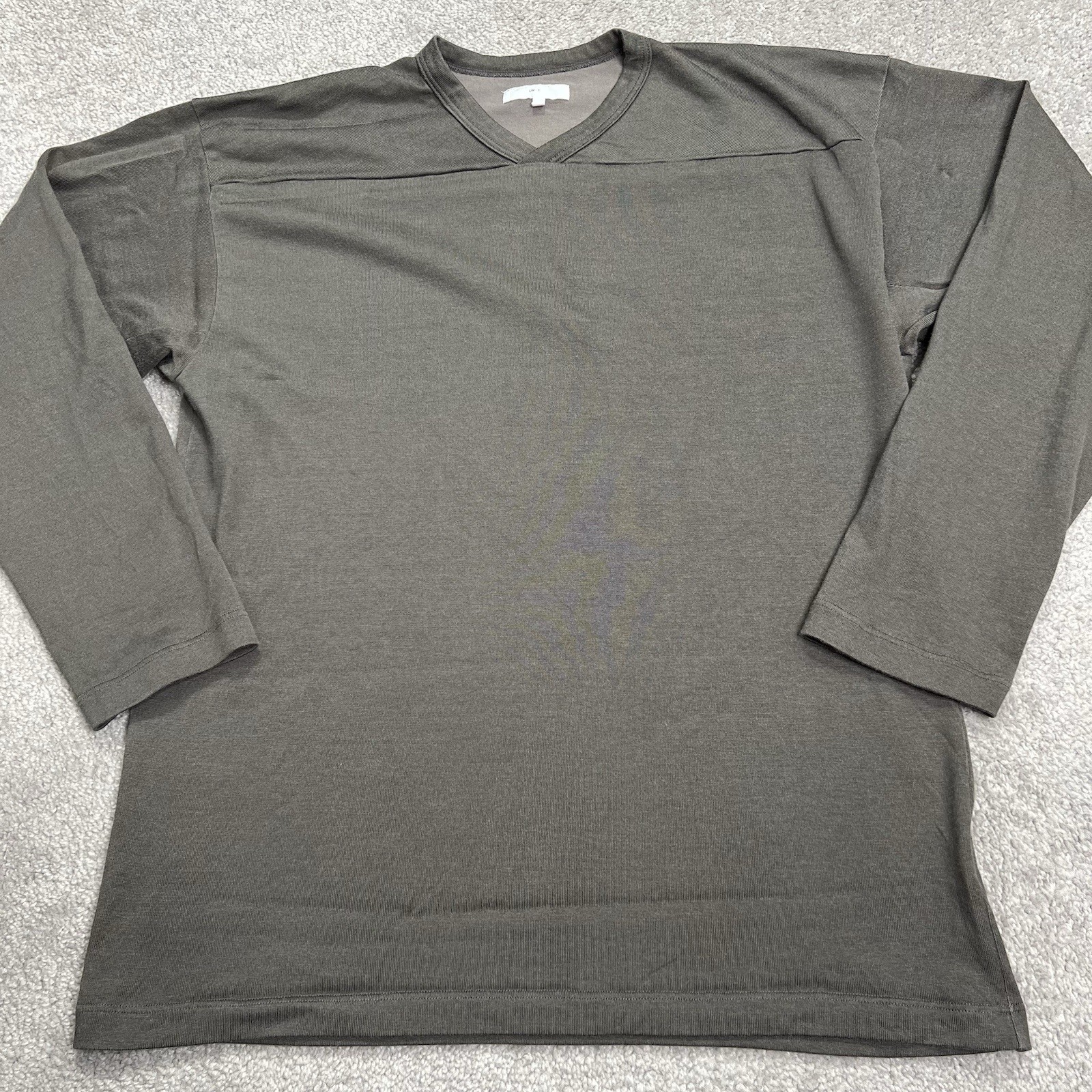Lady White Co. LW-C Shirt Mens Size Medium 38 Gray V-Neck Cotton Rayon Blend gallery