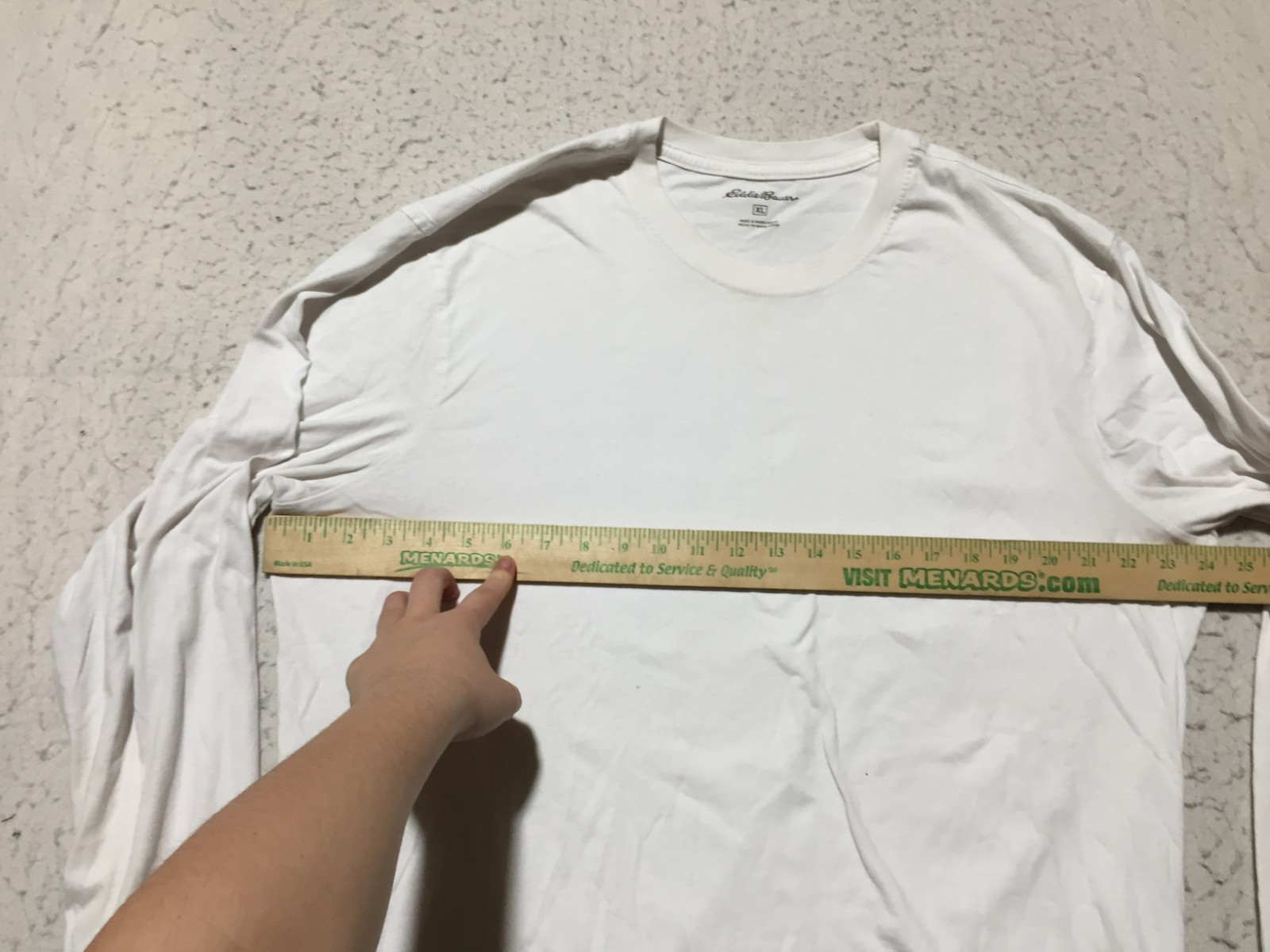 Eddie Bauer T Shirt Mens XL White Long Sleeve Crew Neck Soft gallery