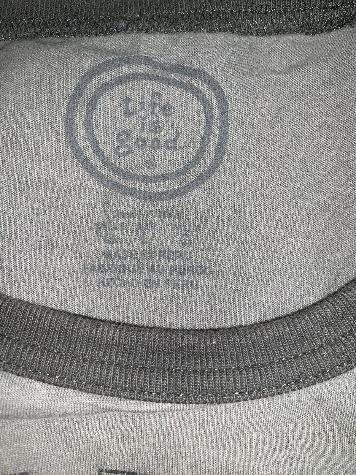 Life Is Good MENS LARGE TSHIRT Mustache Football Semi-fitted SS Ringer New gallery