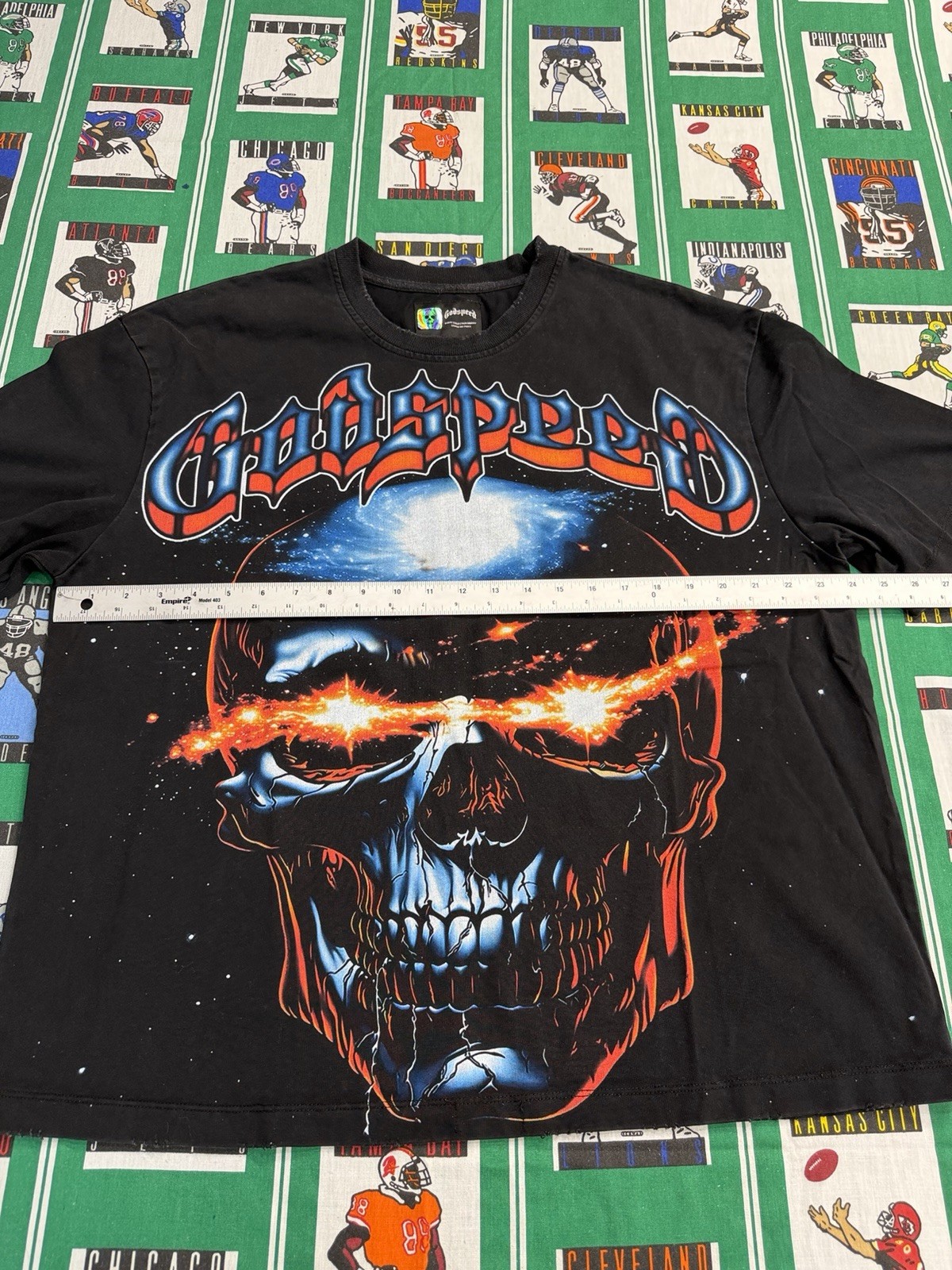 Godspeed Rarity Collection Skull Graphic Print Black Men's L Crew Neck T-Shirt gallery