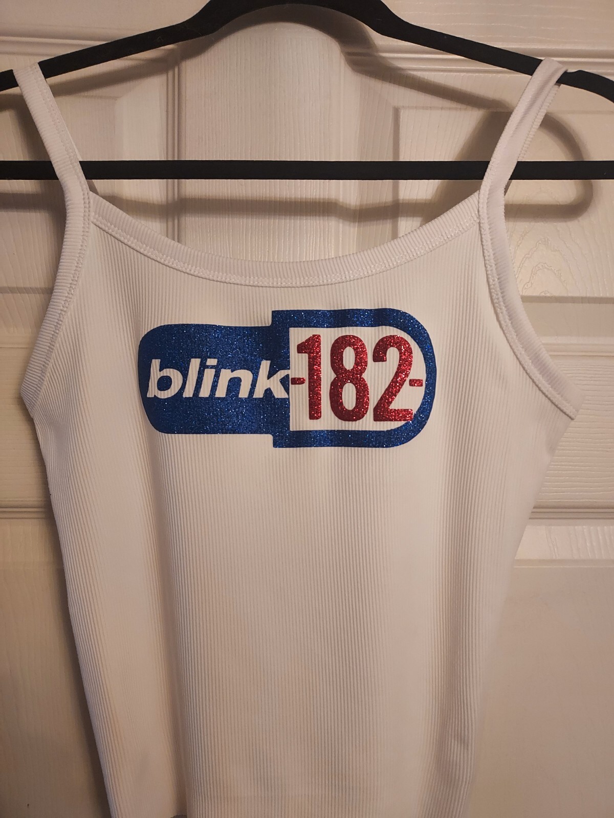 Blink 182 Cropped Tank top Pill Design Vintage Logo Glitter Blink 182 Shirt gallery