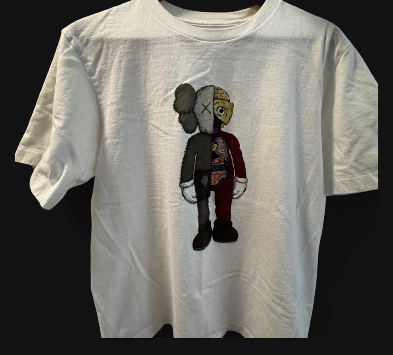 Uniqlo KAWS x Uniqlo Flayed Tee Men’s White M Crew Neck Graphic T-Shirt gallery