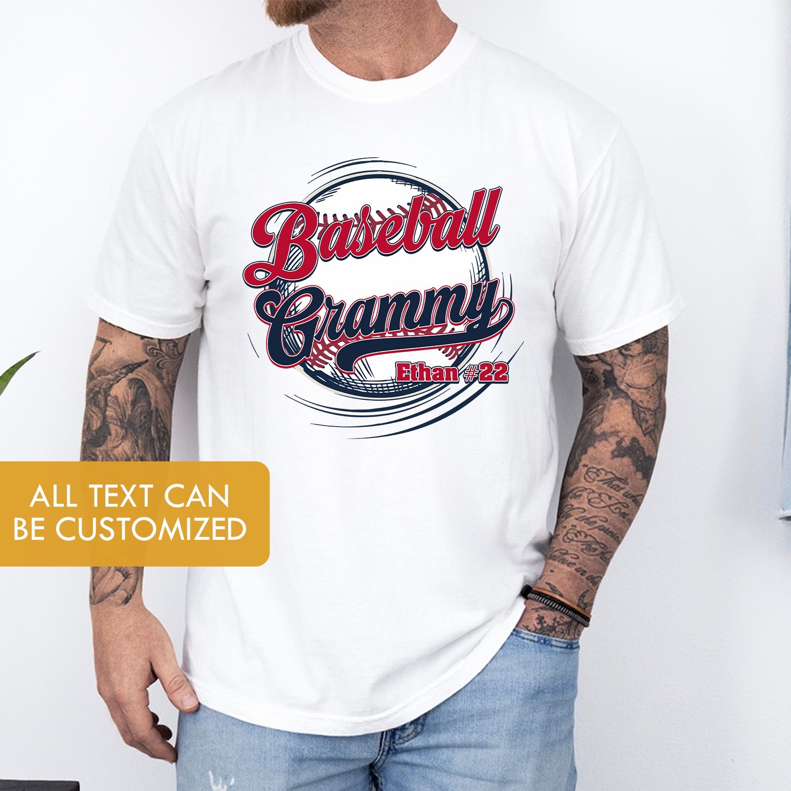 Personalized Baseball Grammy Shirt Custom Player Name Number Grandma Gift Tee gallery