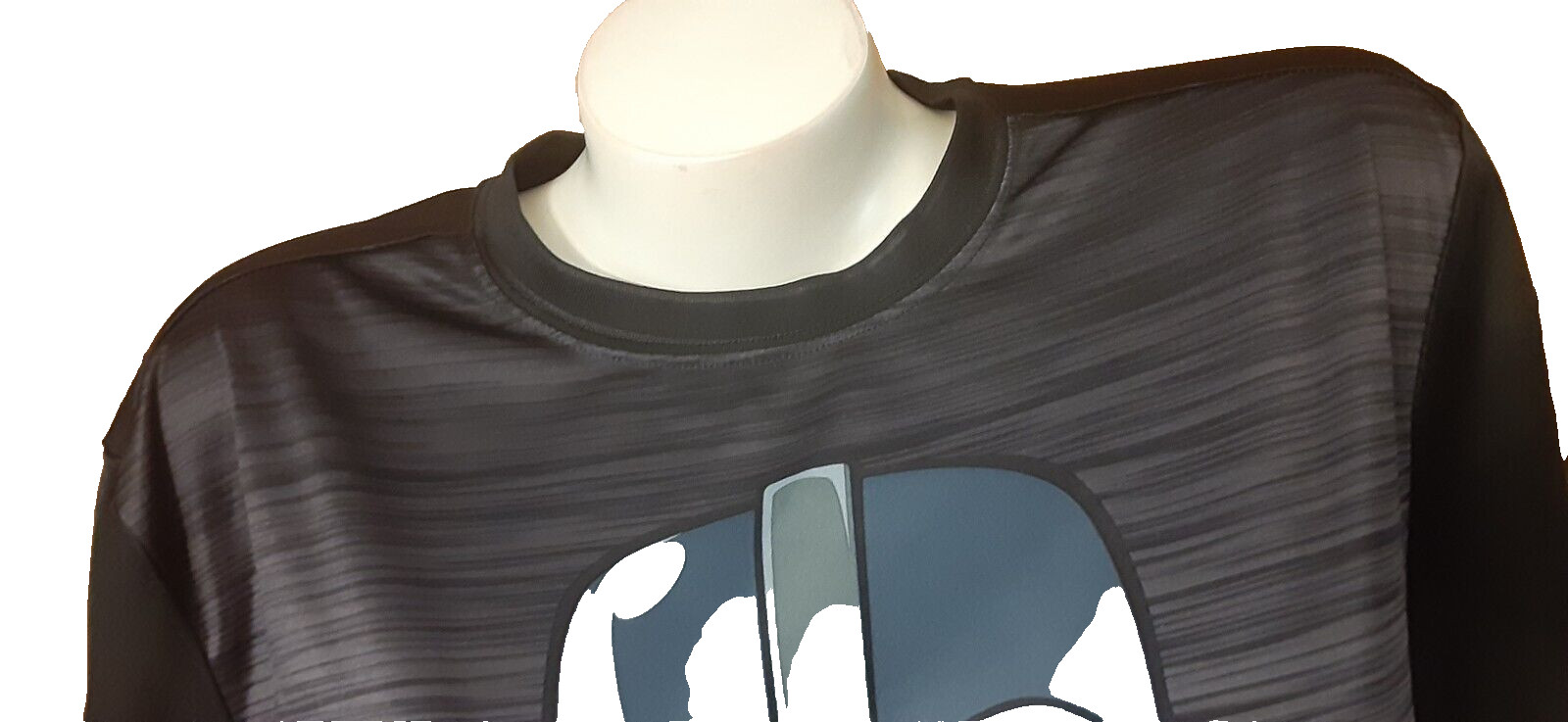 Mad Engine Star Wars™Gray and Black Striped Tee Cartoon Stormtrooper Size L gallery