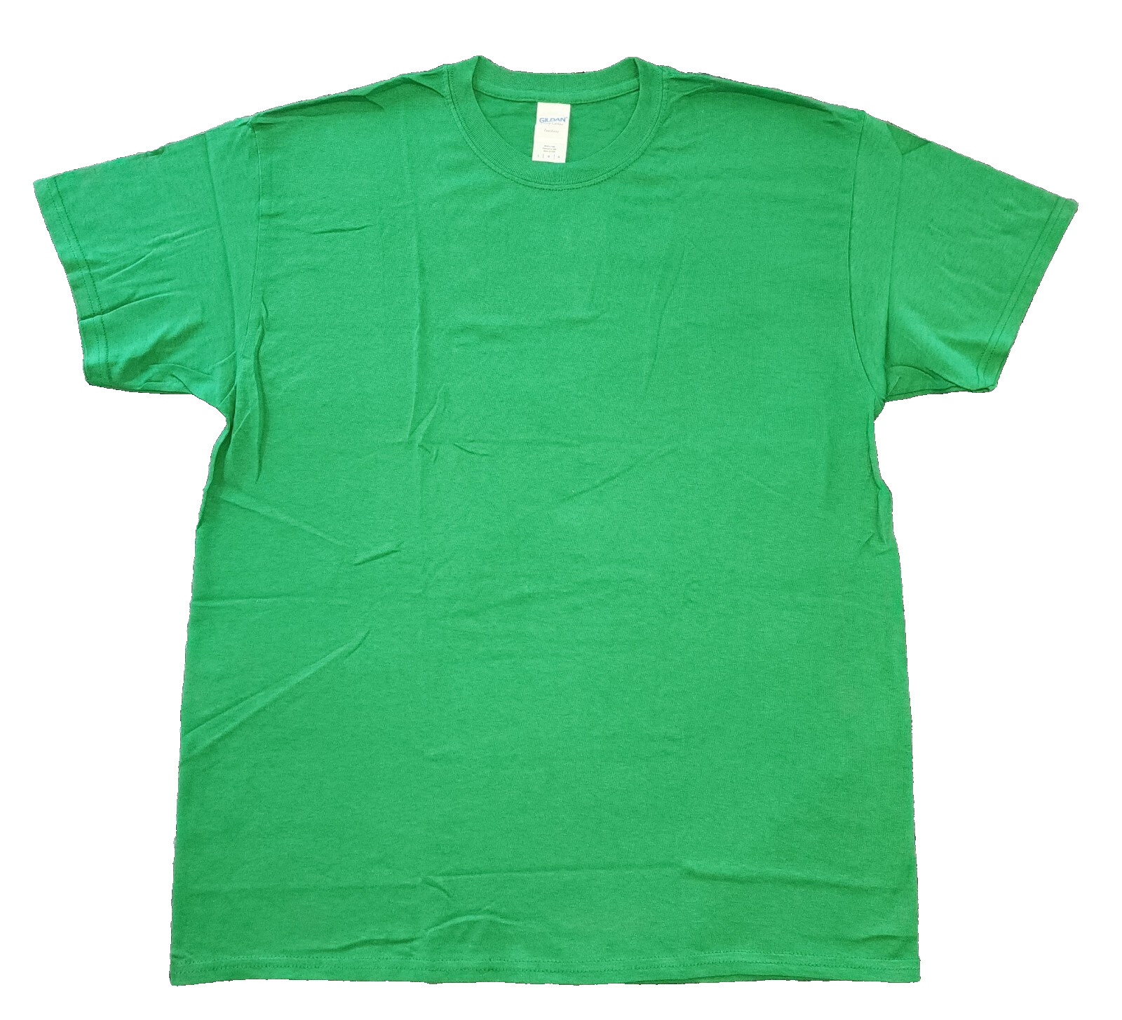 Gildan Adult Green Pre-Shrunk Heavy Cotton Crew Neck T-Shirt Size L gallery