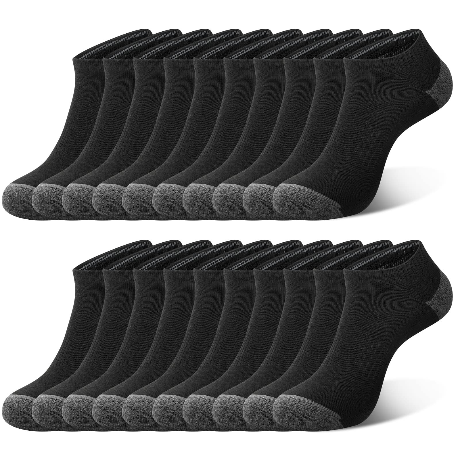 10 Pack Mens Ankle Low Cut Socks Athletic Cushion Casual Socks