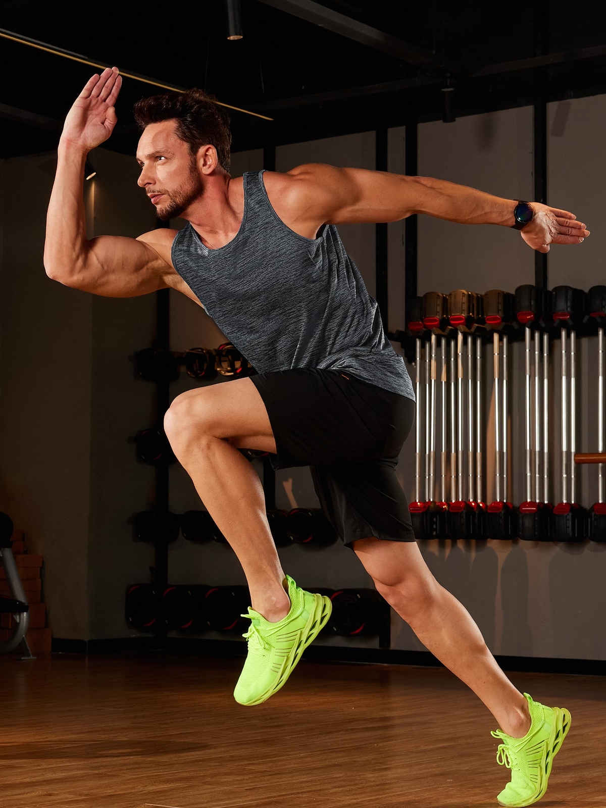 Mens Gym Tank Shirts Sleeveless Muscle Top Quick Dry Workout Fitness Sports Vest gallery