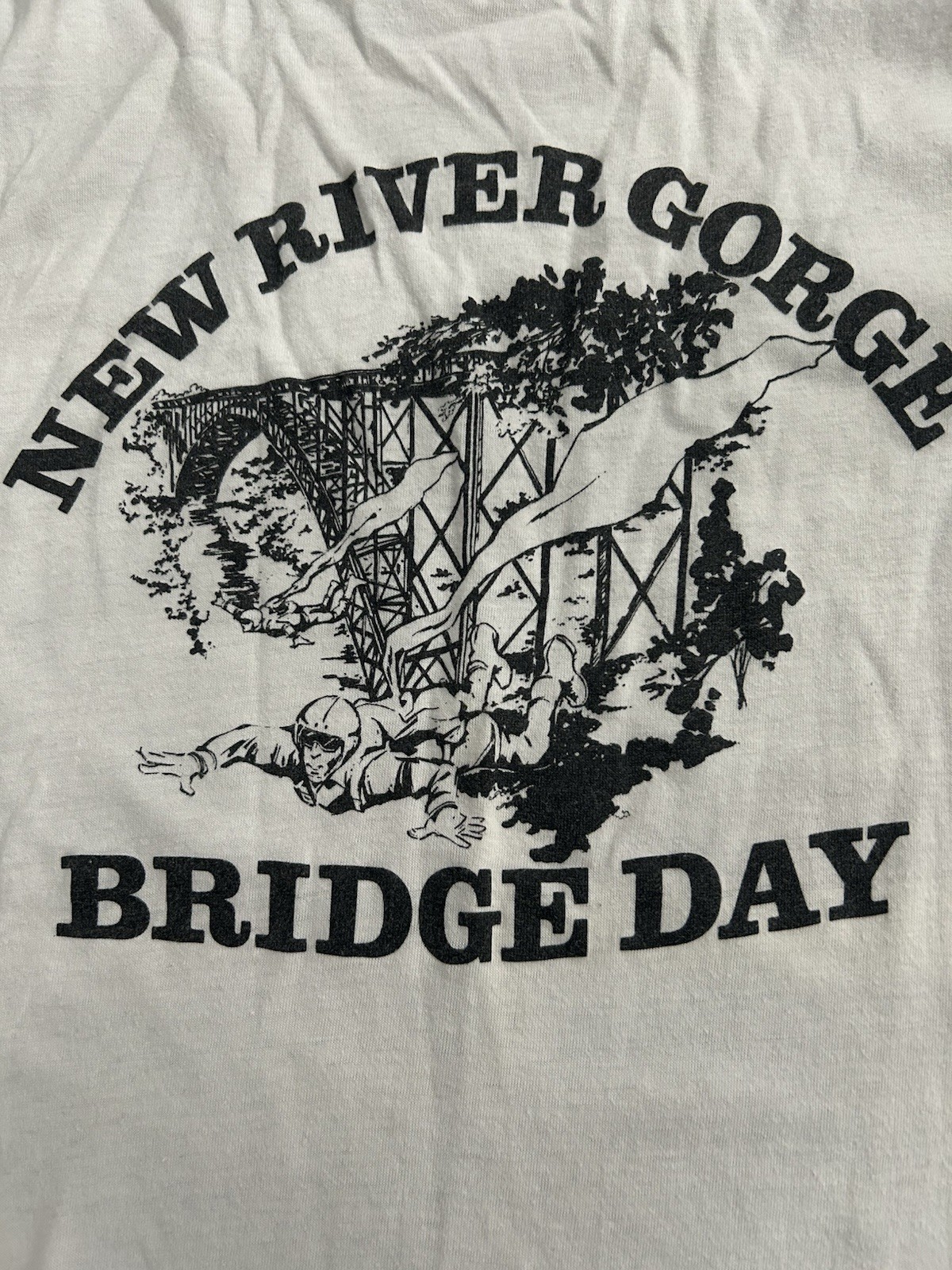 Vintage New River Gorge Bridge Day T Shirt Sz S TNT Single Stitch gallery