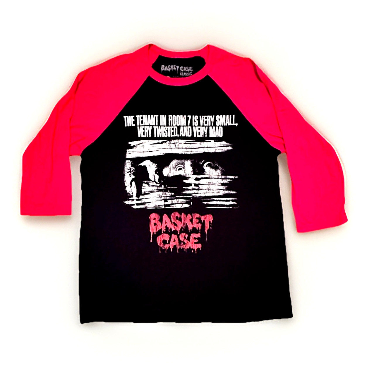 Fright Rags Basket Case Horror Movie Size L Baseball Black T Shirt Red