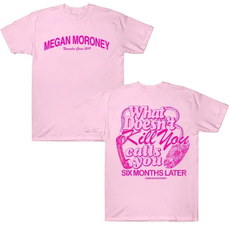 Megan Moroney 6 Months Later Tee Cotton Printed Light Pink T-Shirt  Unisex S-5XL