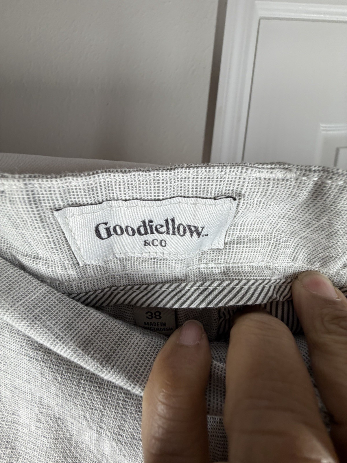 Goodfellow & Co Men’s 38 Shorts Gray Linen Blend Flat Front Summer Casual 10" gallery
