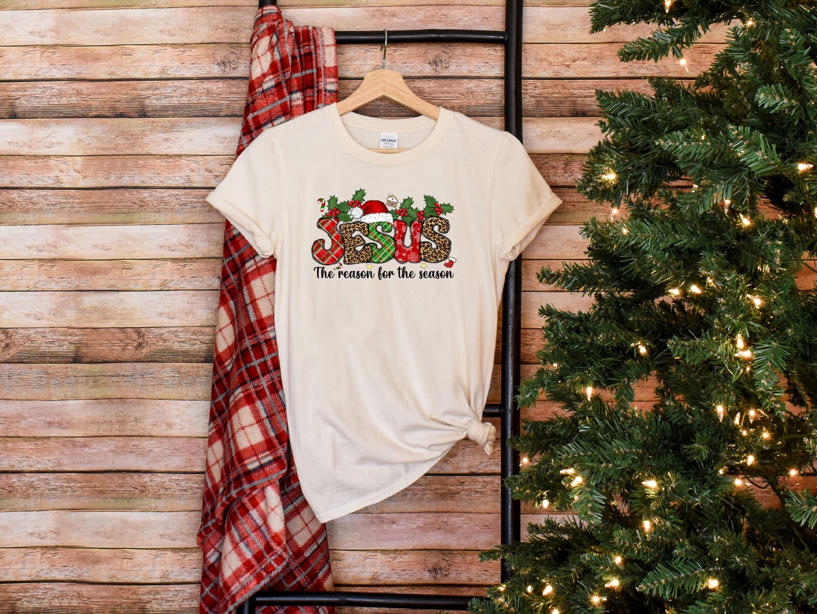 The Reason For The Season, Christmas Shirt, Jesus New Year Tee, Santa Claus Shir gallery