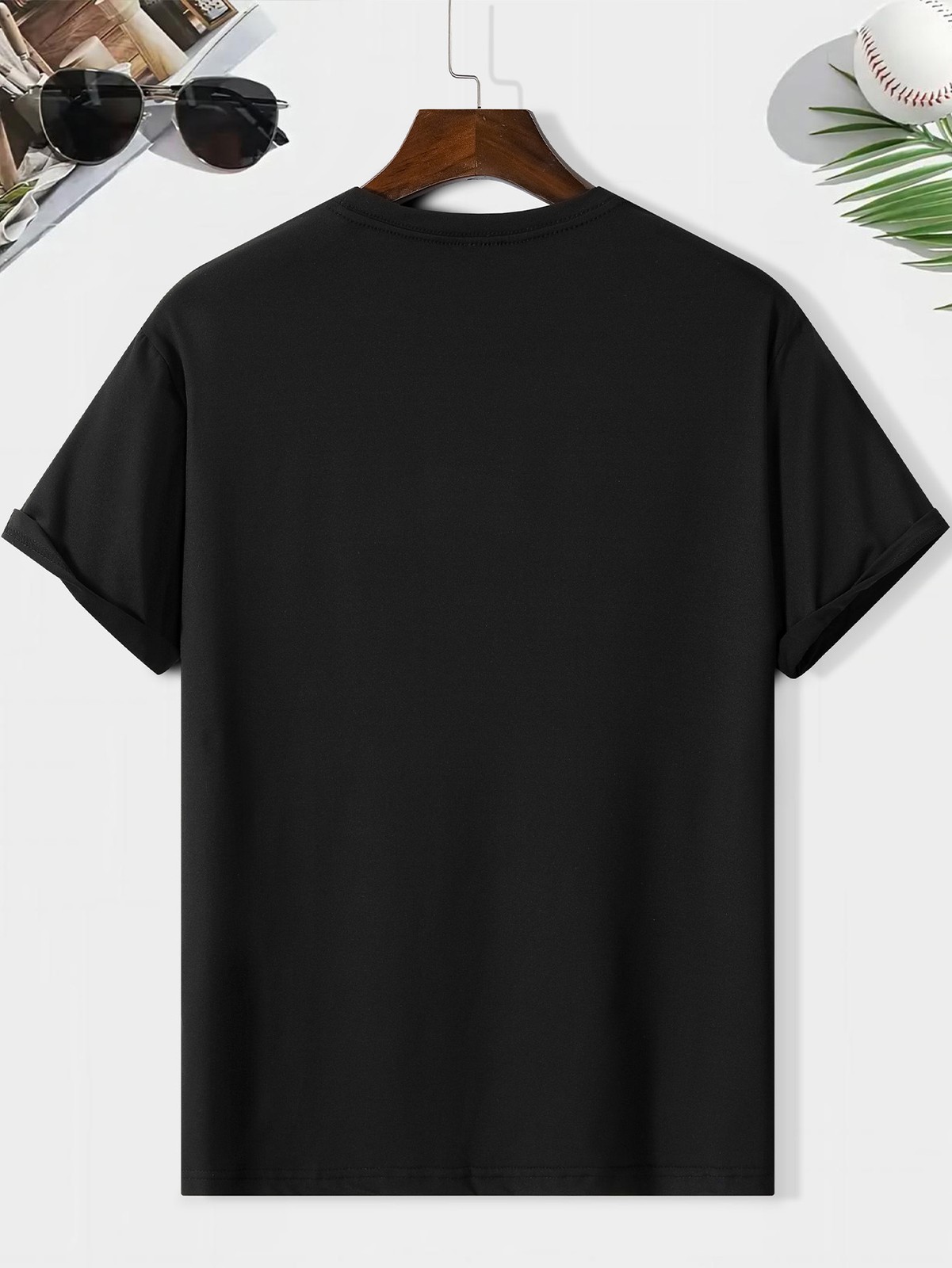Men'S "Blessed" Cross Print T-Shirt - Casual Crew Neck, Short Sleeve, Lightweigh gallery