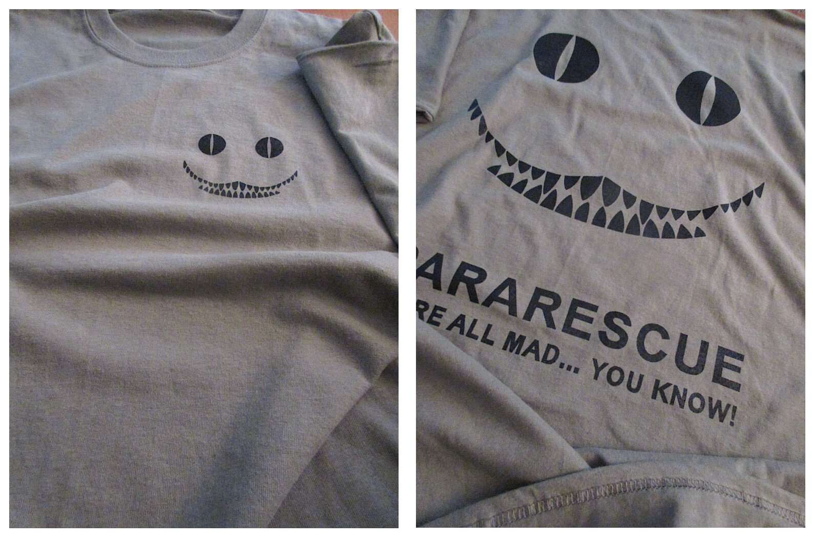 PARARESCUE "We"re All Mad" USAF Silk Screen T-Shirt LARGE Ultra Cotton TAN gallery
