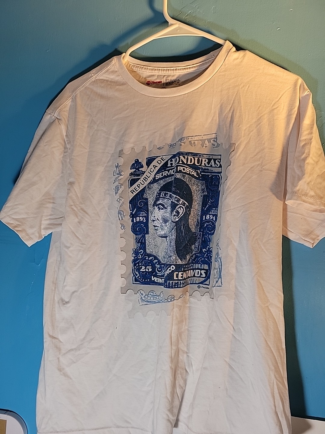 Pacer Mens Travel Honduras Postage Stamp T Shirt Size L gallery