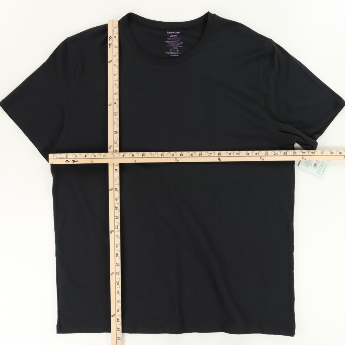 Tommy John Cool Cotton High Stretch T-Shirt Black Men's 4XL gallery