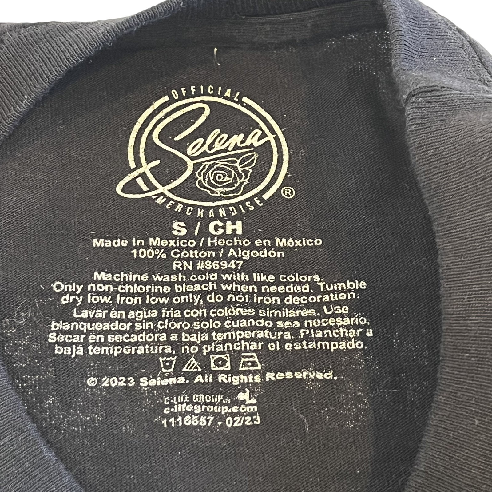 Selena Official Merchandise Mens Graphic Band T Shirt Black Size Small gallery