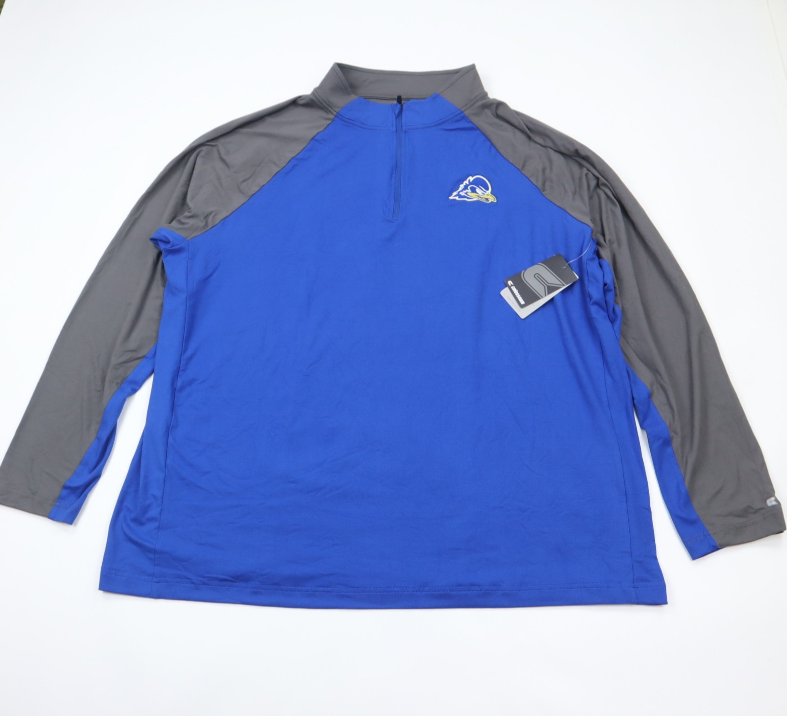 Delaware Blue Hens Colosseum 1/4 Zip Windshirt Pullover Mens Blue 3XL NWT