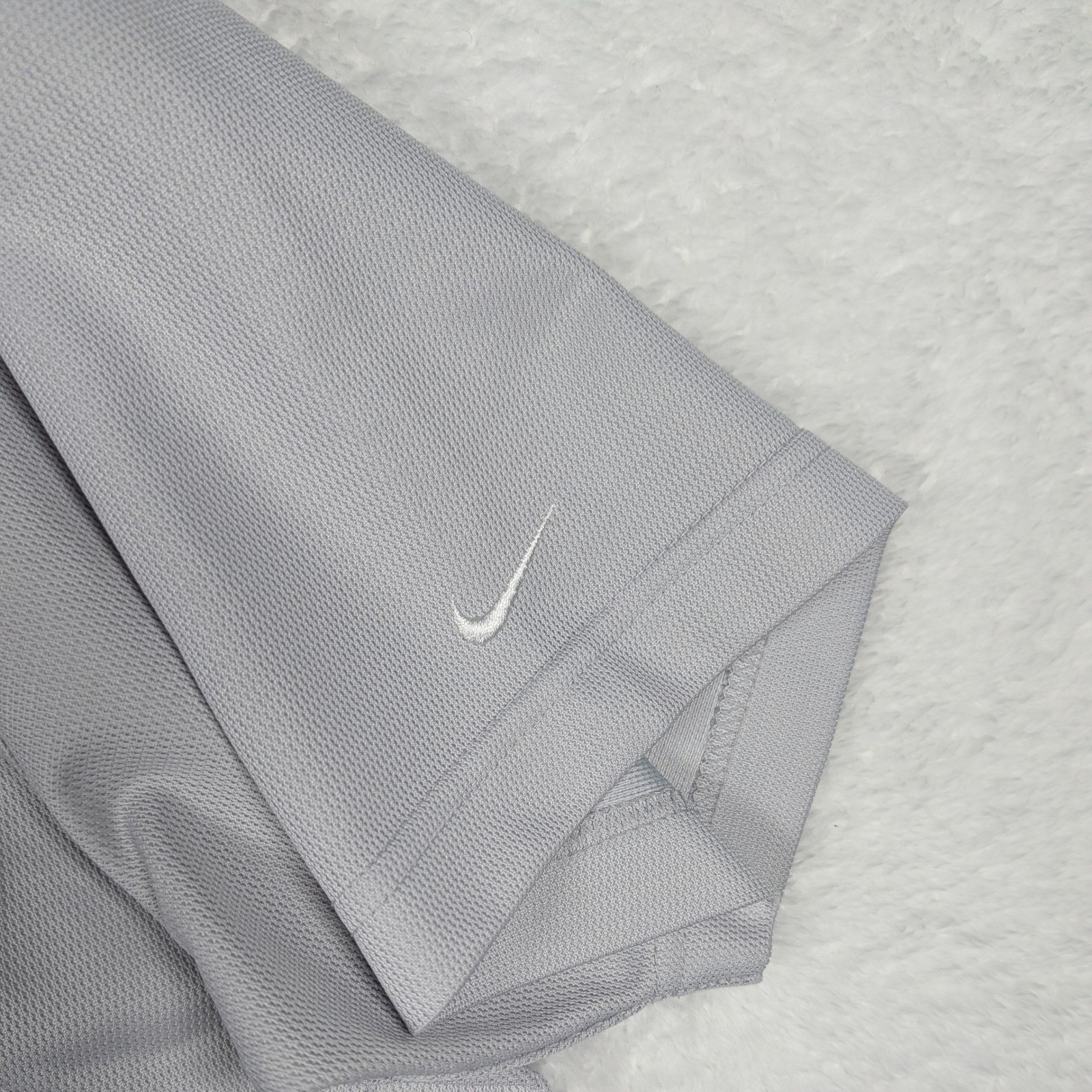Vintage Nike T-Shirt Mens XL Gray Short Sleeve Performance Soccer Shiny Y2K gallery
