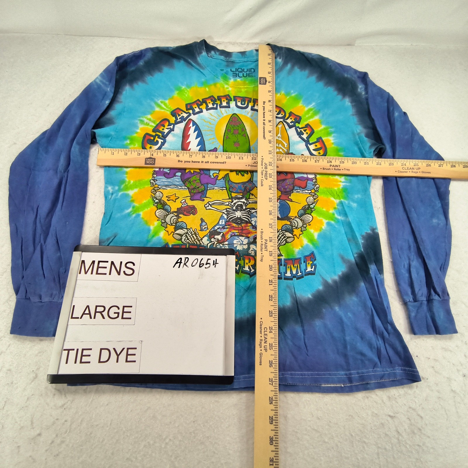 Grateful Dead Band Liquid Blue Long Sleeve Graphic Shirt Mens Size L Tie Dye gallery