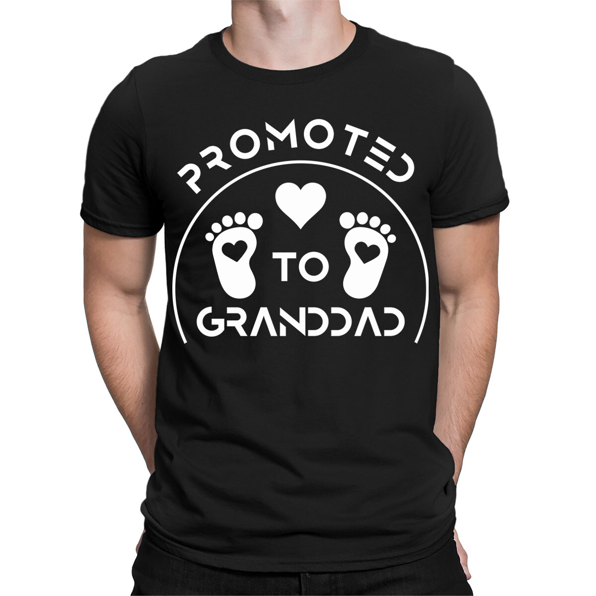 Promoted To Grandad Grandfather Baby Announcement Funny Mens T-Shirts #TA-135