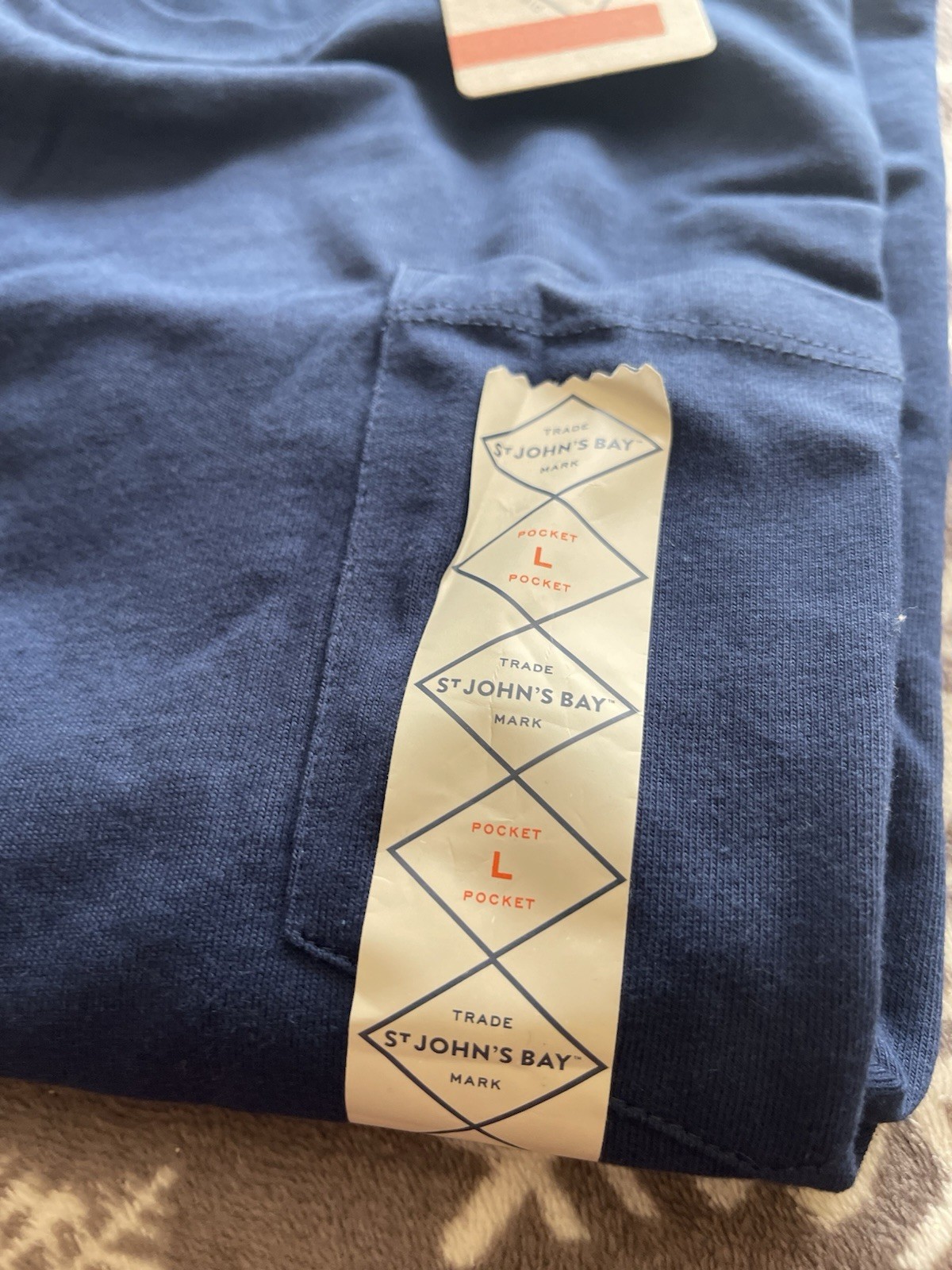 St Johns Bay Legacy Tee Shirt Large Blue Men’s 100% Cotton Casual NWT. gallery