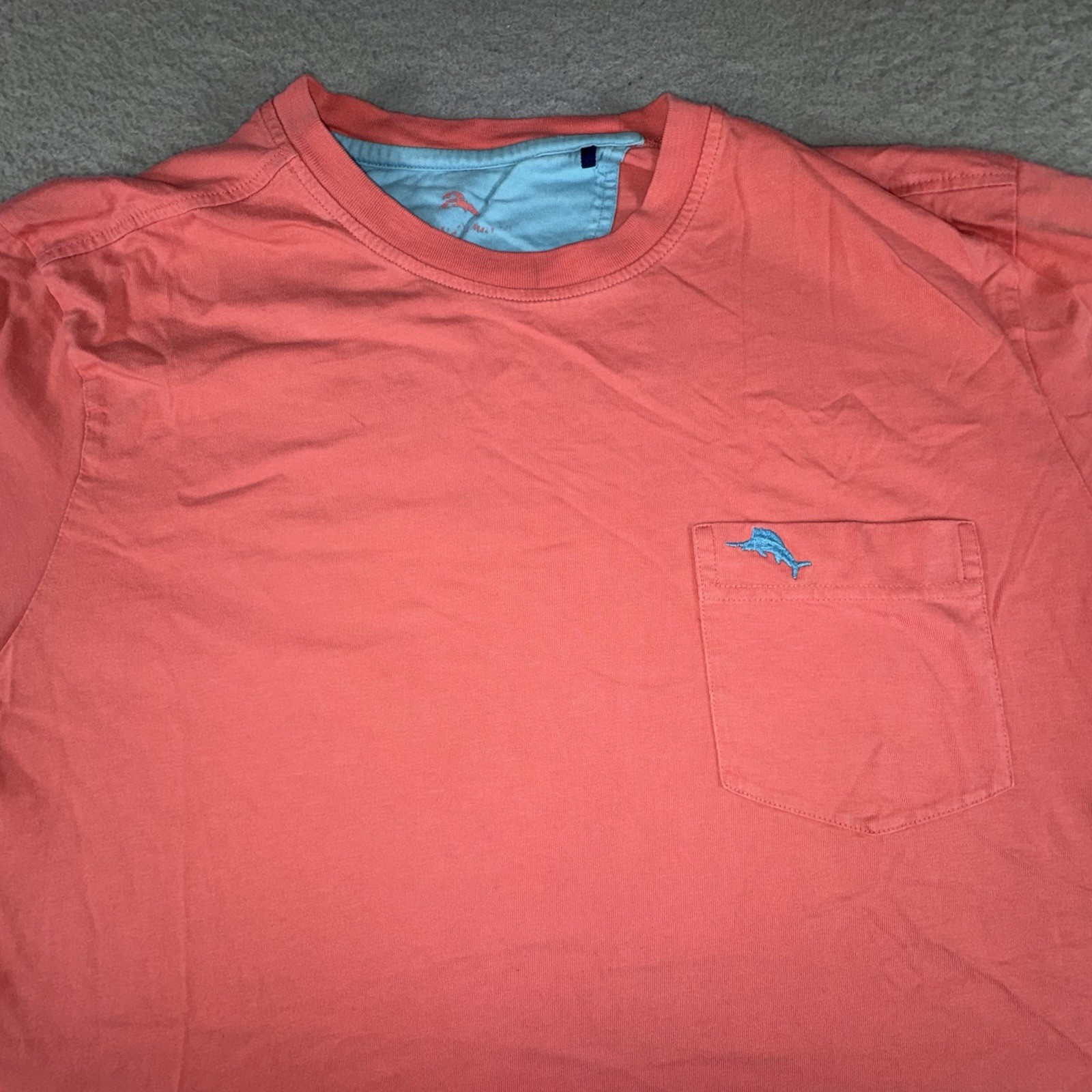 Tommy Bahama T Shirt Mens Medium Coral Embroidered Logo Tee Swordfish Crewneck gallery