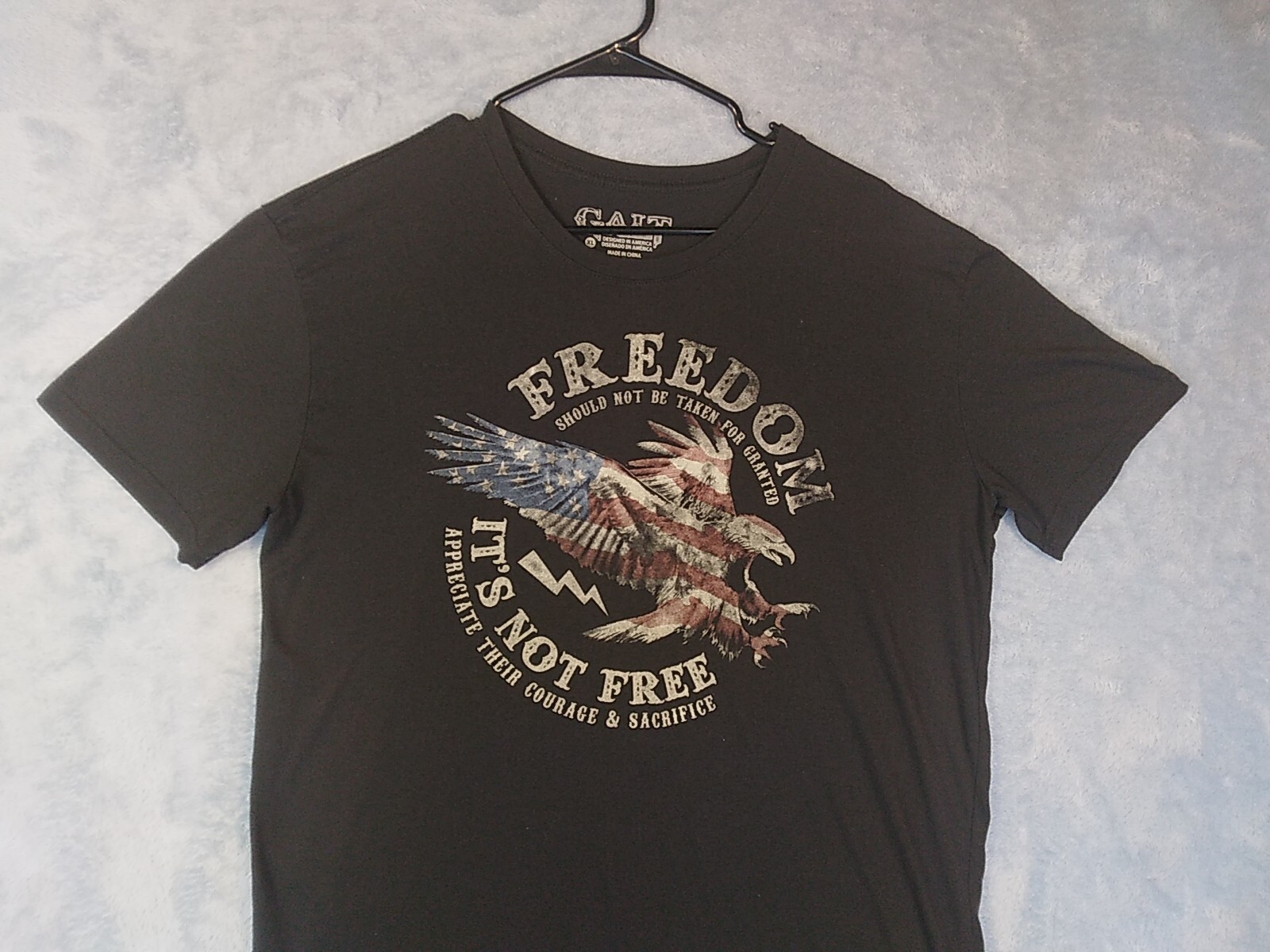 Galt Short Sleeve Graphic T-Shirt Freedom It's Not Free Patriotic Size XL gallery