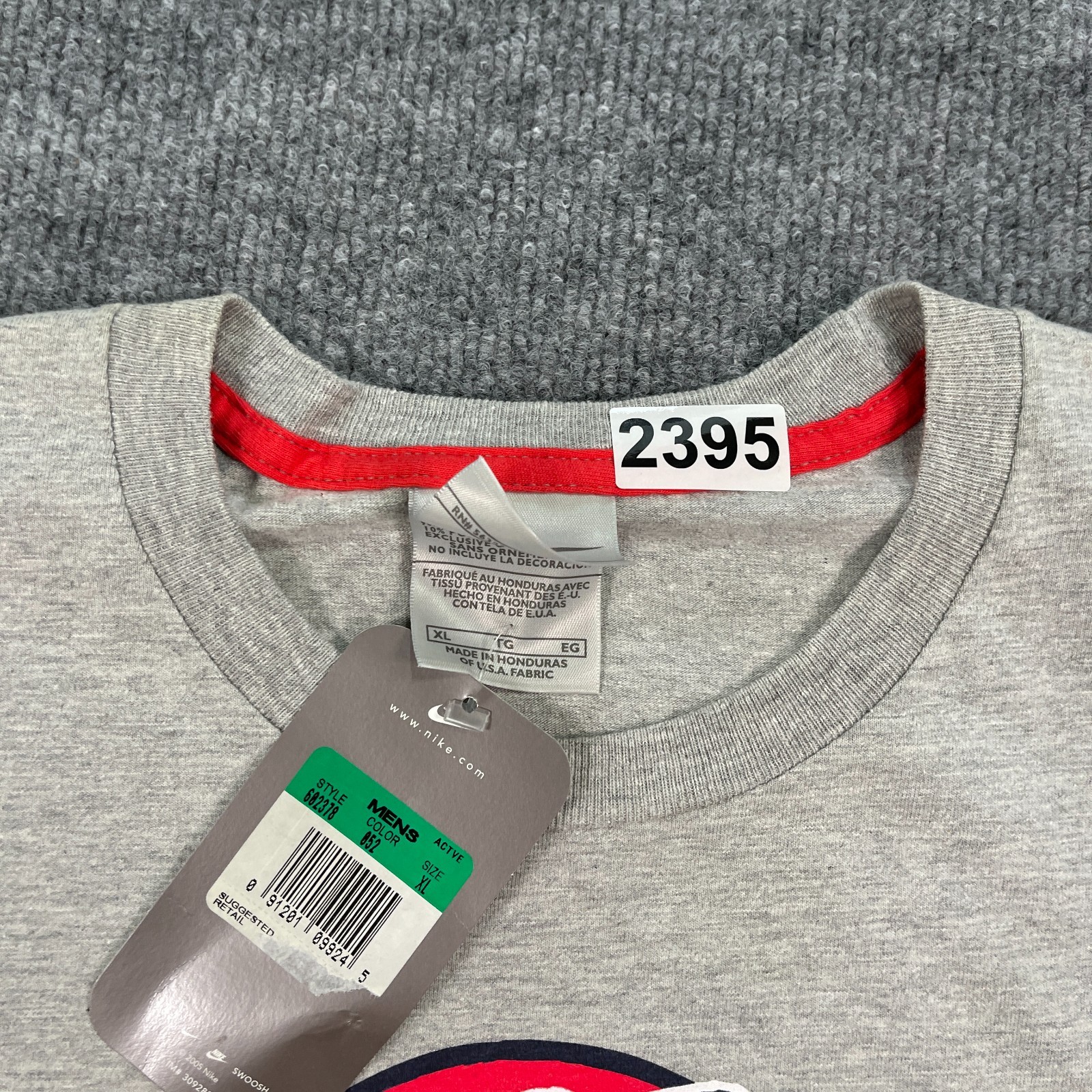 NWT Vintage 2005 NIKE Funny Mr Baseball Knock Your Balls Out Shirt XL 23x28 Gray gallery