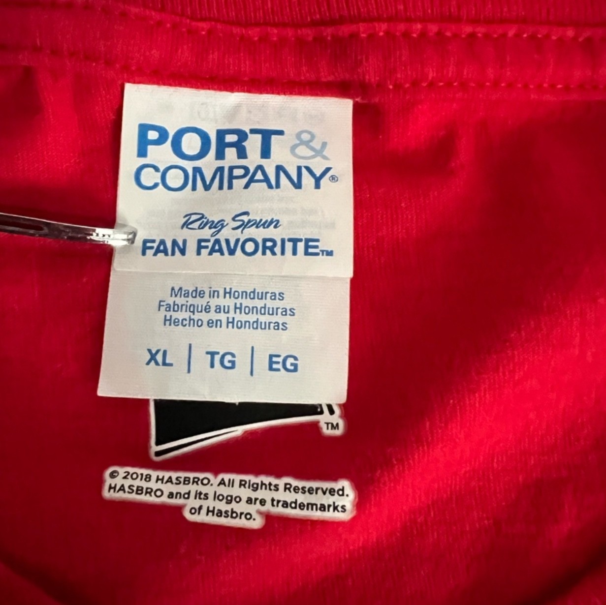 Hasbro Port & Company Cosplay Red Power Ranger Short Sleeve T-Shirt Size XL gallery