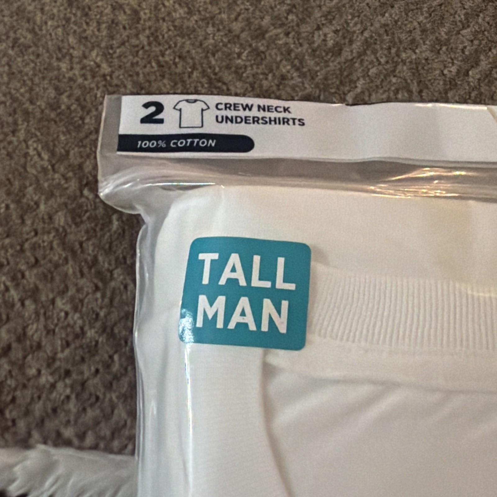 Jockey Men's Tall Man Classic Crew Neck Undershirt - 2 Pack - COTTON - 3XLT gallery