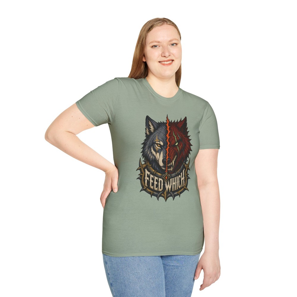 Angel Devil Boxing Glove Gothic Fight Symbol Unisex Softstyle T-Shirt