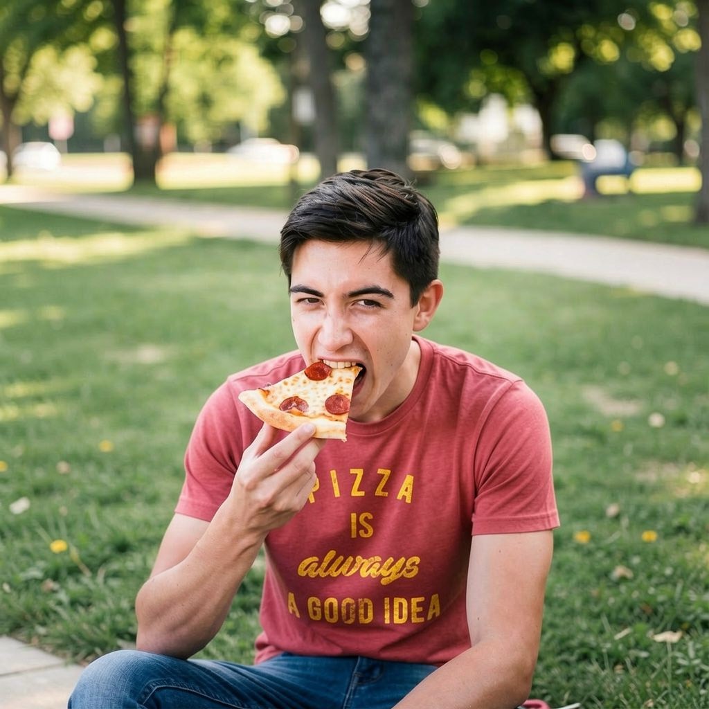 Mens Pizza Is Always A Good Idea T shirt Party Lover Funny Sarcasm Graphic Tee gallery