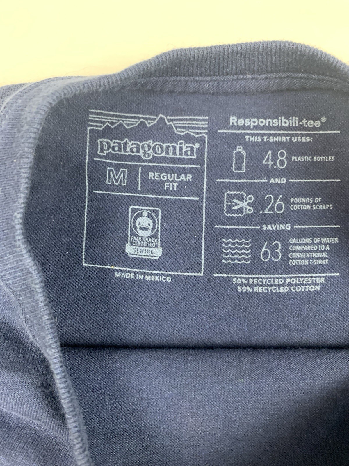 Patagonia Live Simply Short Sleeve Crew Neck T-Shirt Mens Size Medium M Blue gallery