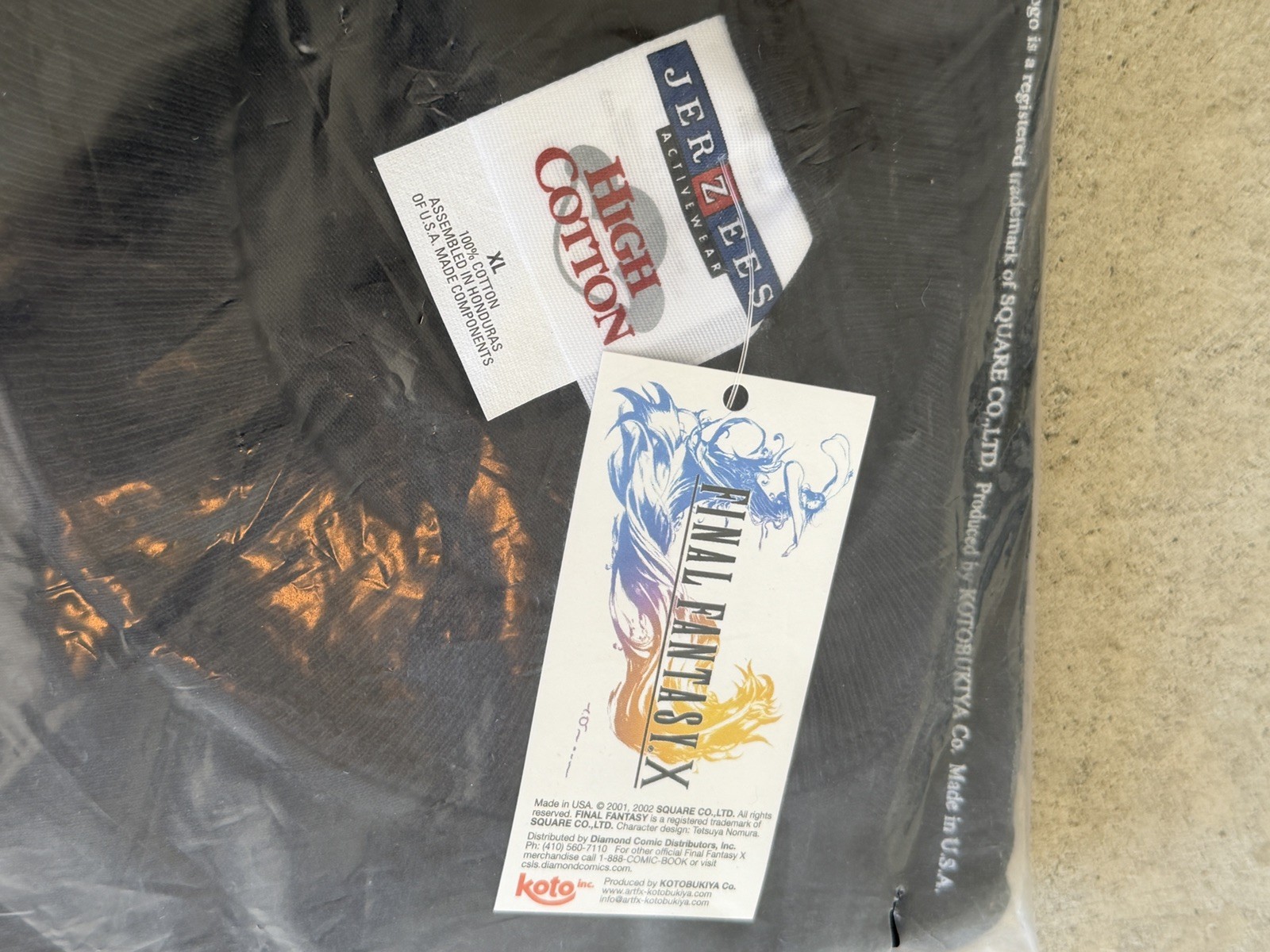 Deadstock Vintage Final Fantasy X Ixion Black T-Shirt Jerzees high cotton gallery