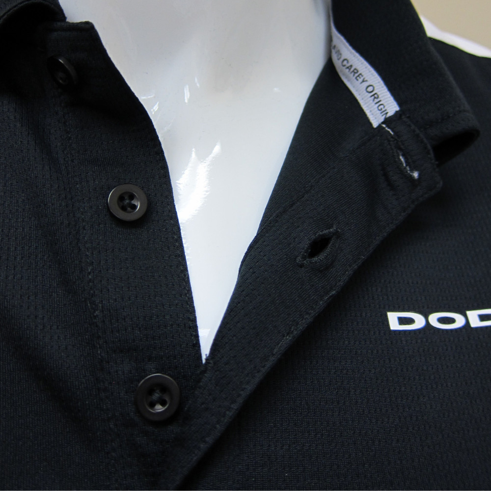 Dodge Logo Dry-Wicking Polyester Black/Red Polo Shirt Official Licensed gallery
