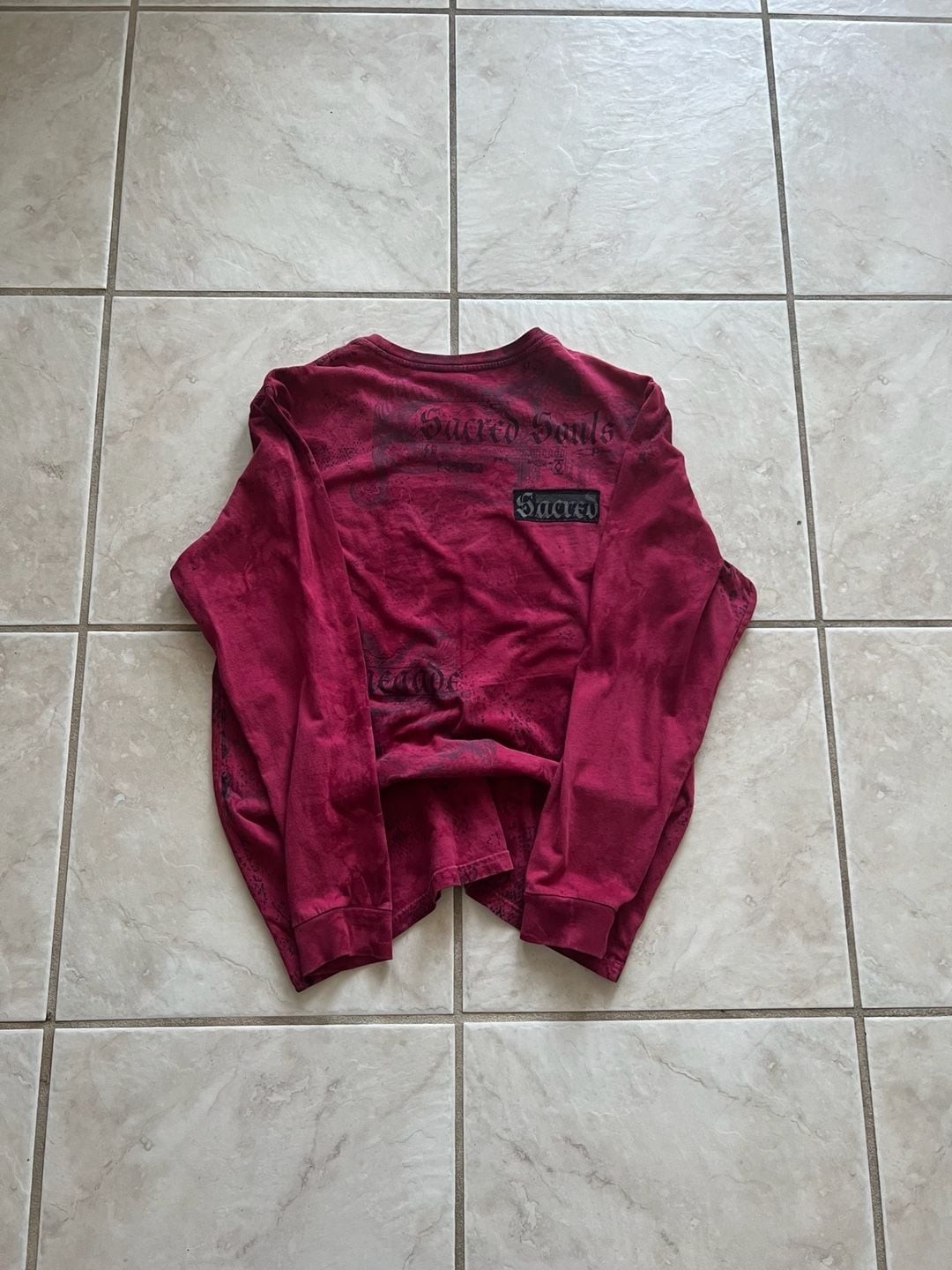 Affliction Sacred Souls Renegade Snake Red Wash Long Sleeve T-Shirt gallery